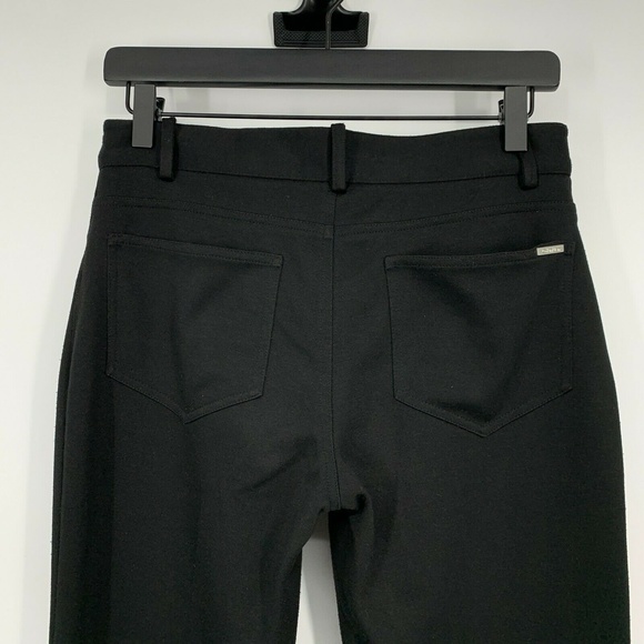 Calvin Klein Pants Womens Size 2 Black Ponte Knit Flare Mid Rise Stretch - Picture 6 of 8